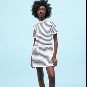 Zara striped knit dress size S
